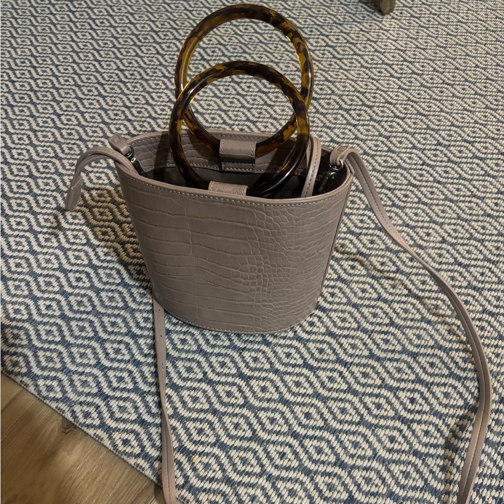 Elegant Taupe Bucket Bag